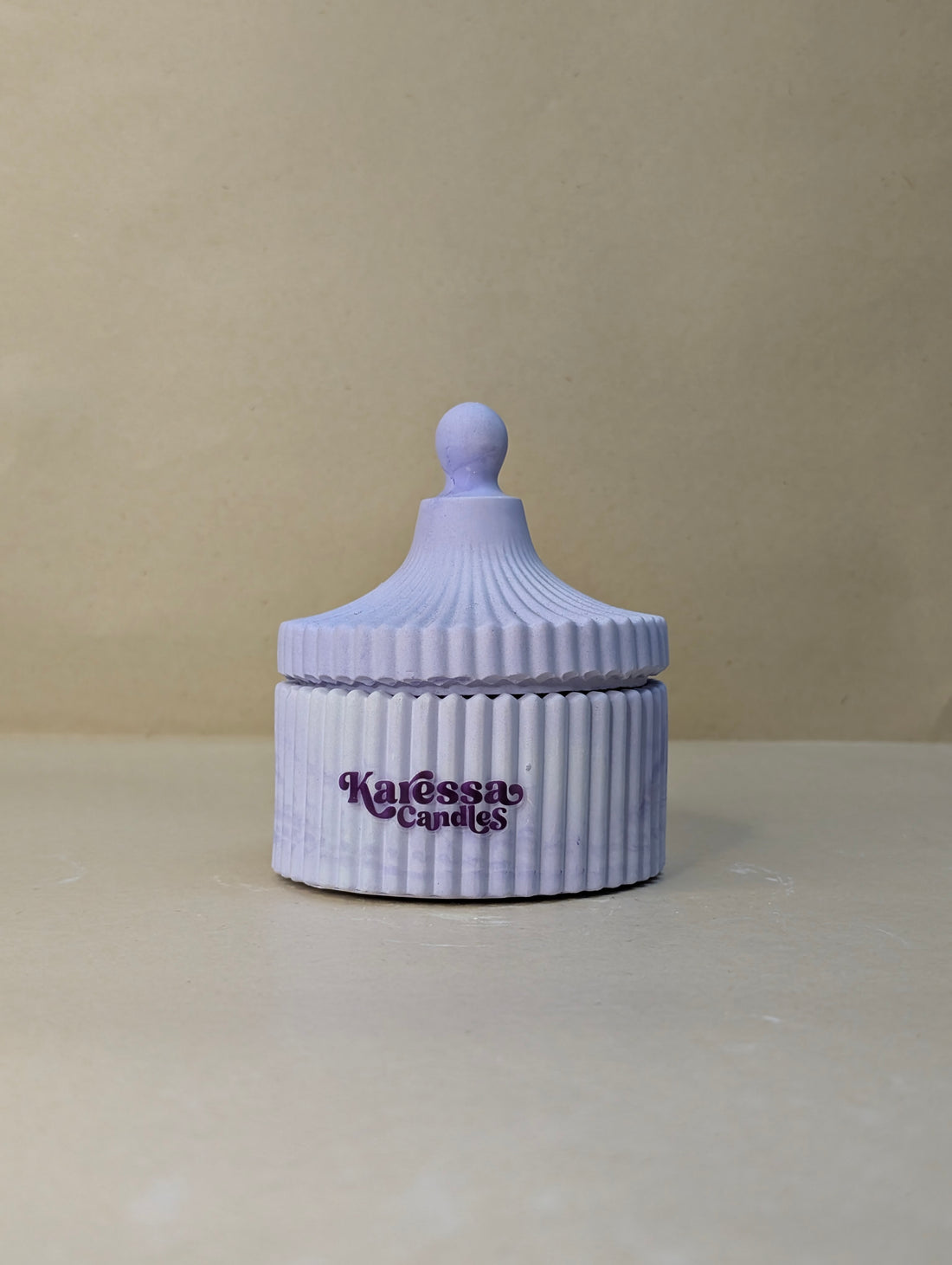 Purple Ribbed Cookie Candle Jar For Candle Making