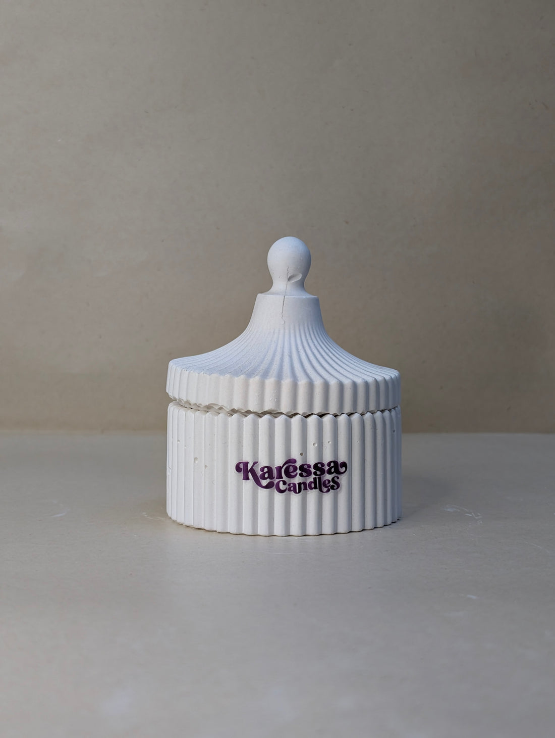 White Ribbed Cookie Candle Jar For Candle Making
