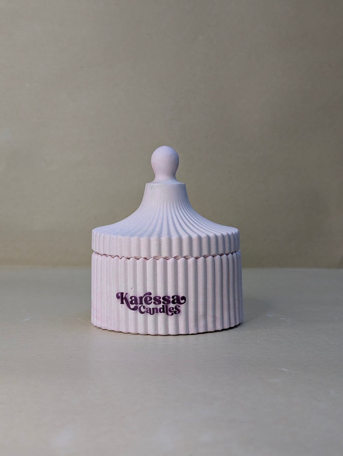 Pink Ribbed Cookie Candle Jar For Candle Making