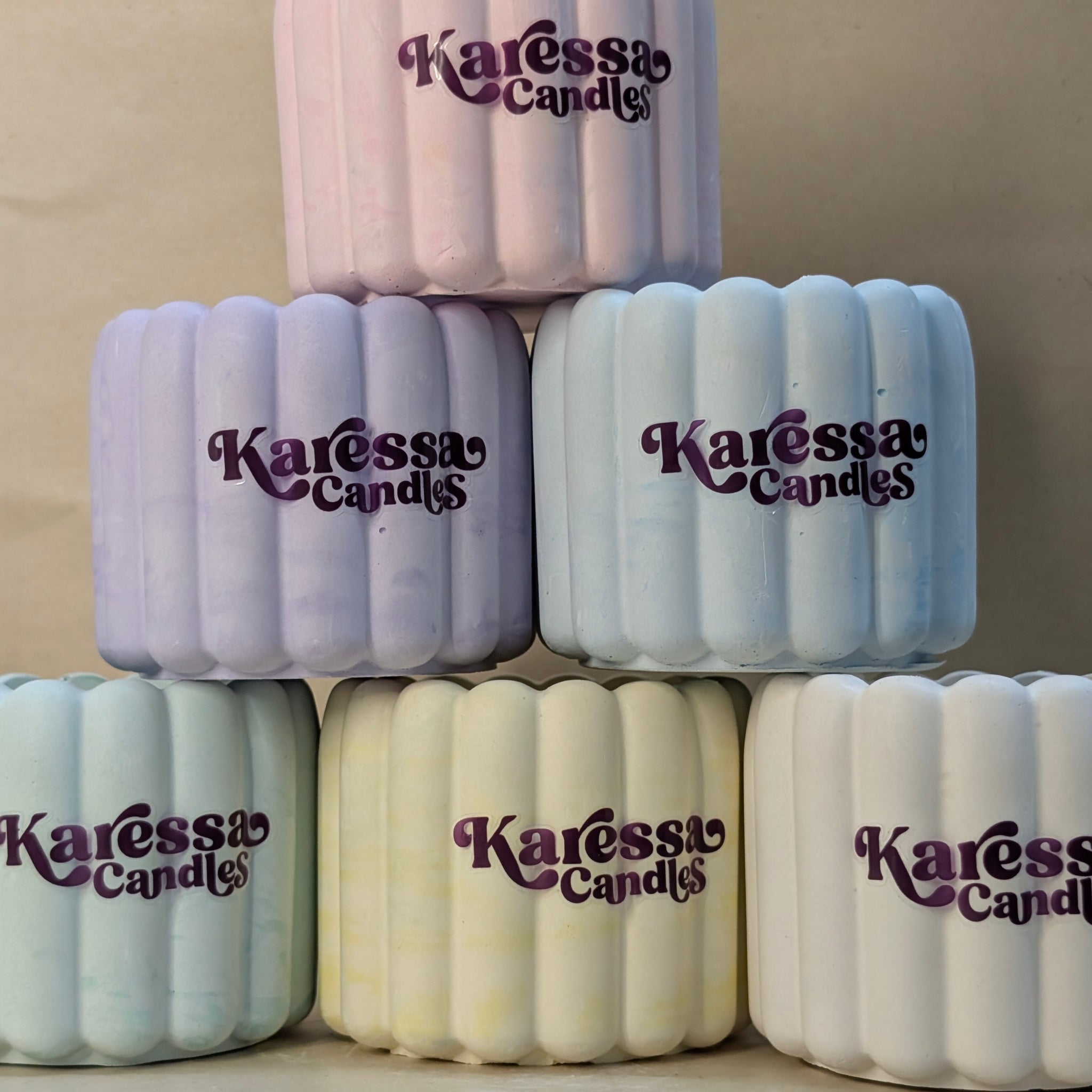 Ribbed Candle Jar Glass Concrete Gypsum Jar For Candle Making