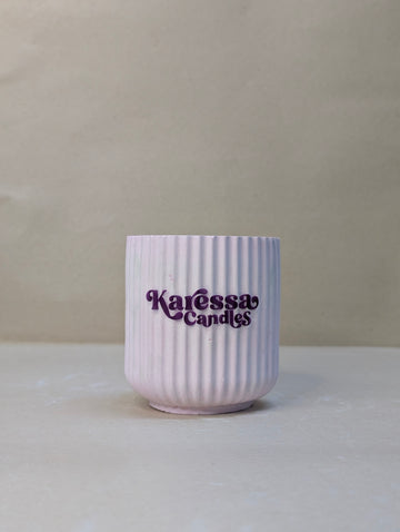Pink Glass shaped Concrete Jar For Candle Making