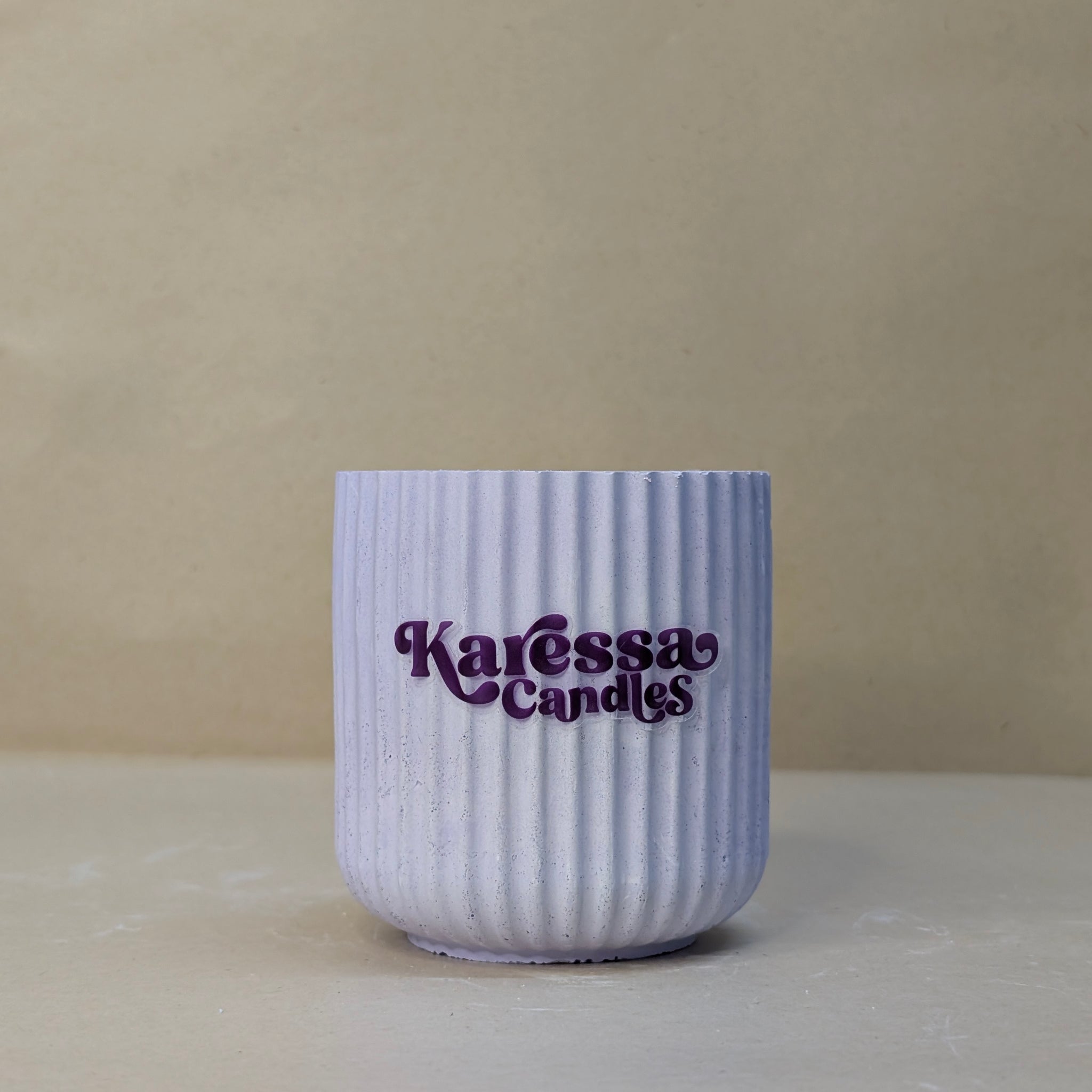 Purple Glass shaped Concrete Jar For Candle Making