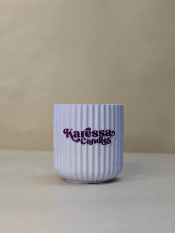 Purple Glass shaped Concrete Jar For Candle Making