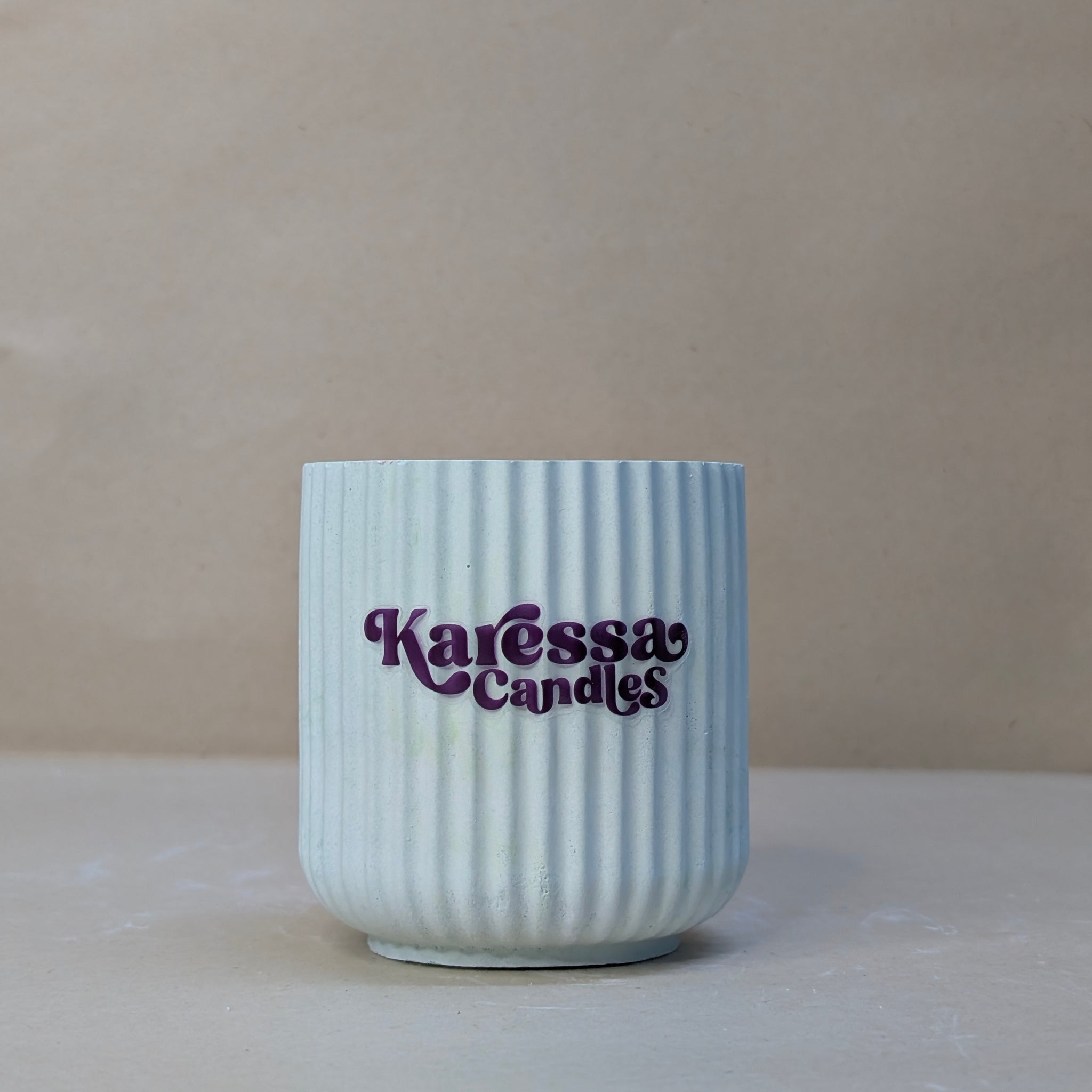 Green Glass shaped Concrete Jar For Candle Making