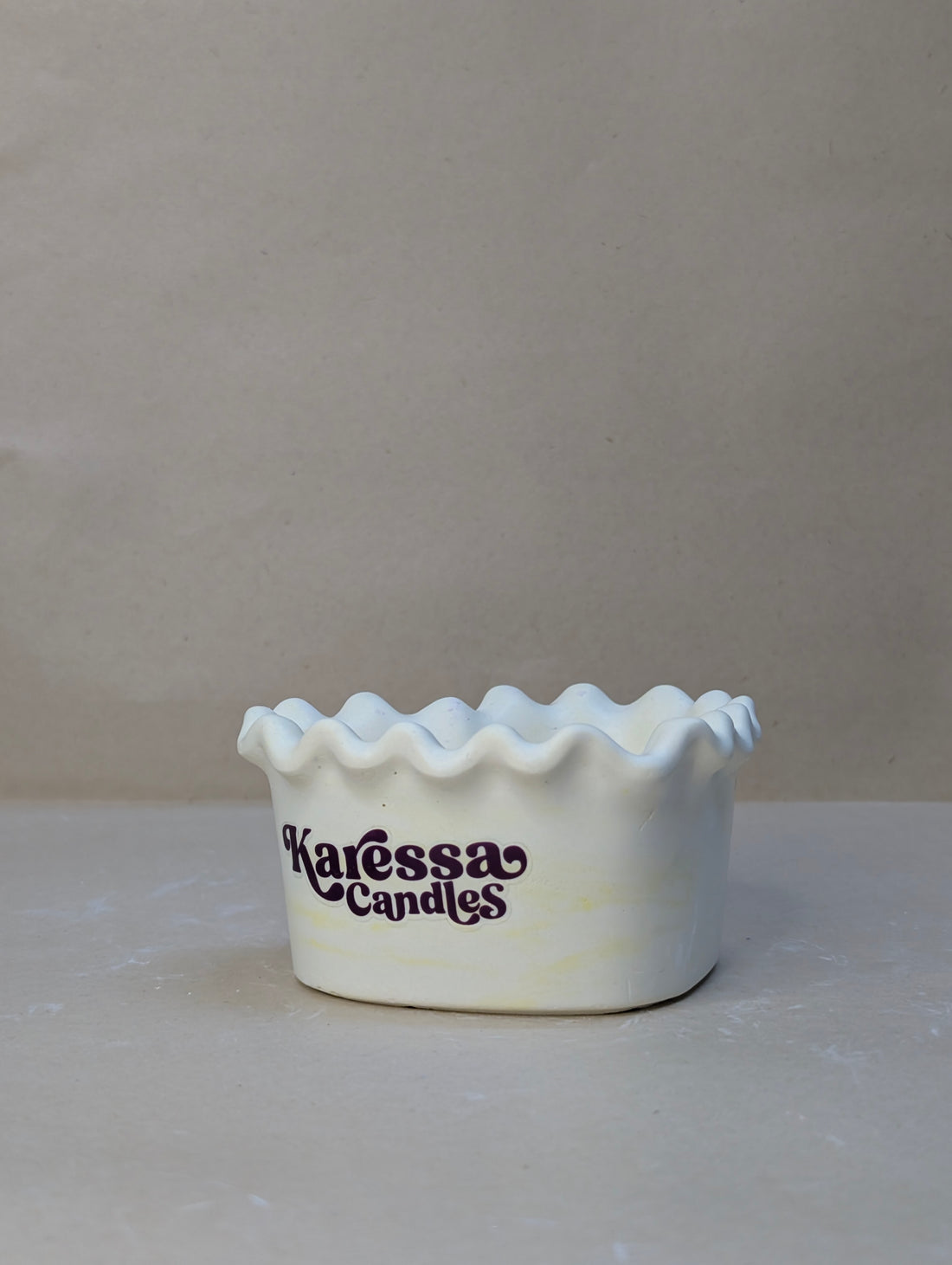 Yellow Heart shaped Concrete Candle Jar for Candle Making