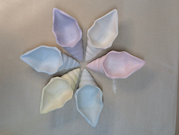 Concrete Gypsum Sea Shell jar container for Candle Making