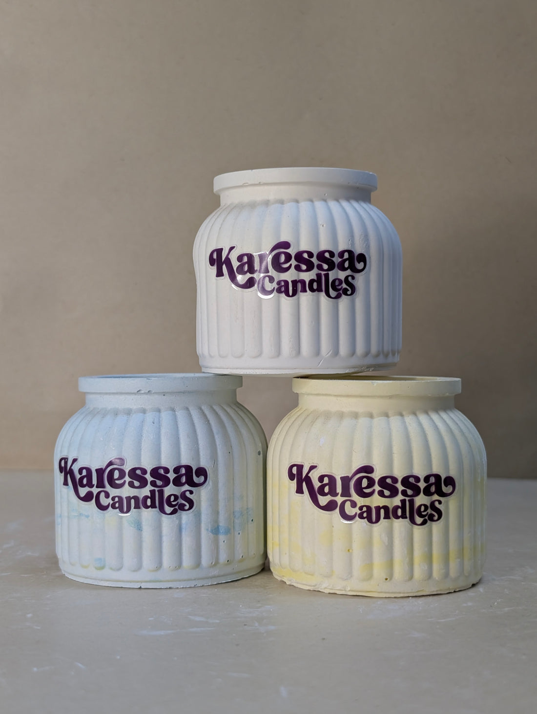 Concrete Ribbed Bottle Pot Candle Jar For Candle Making