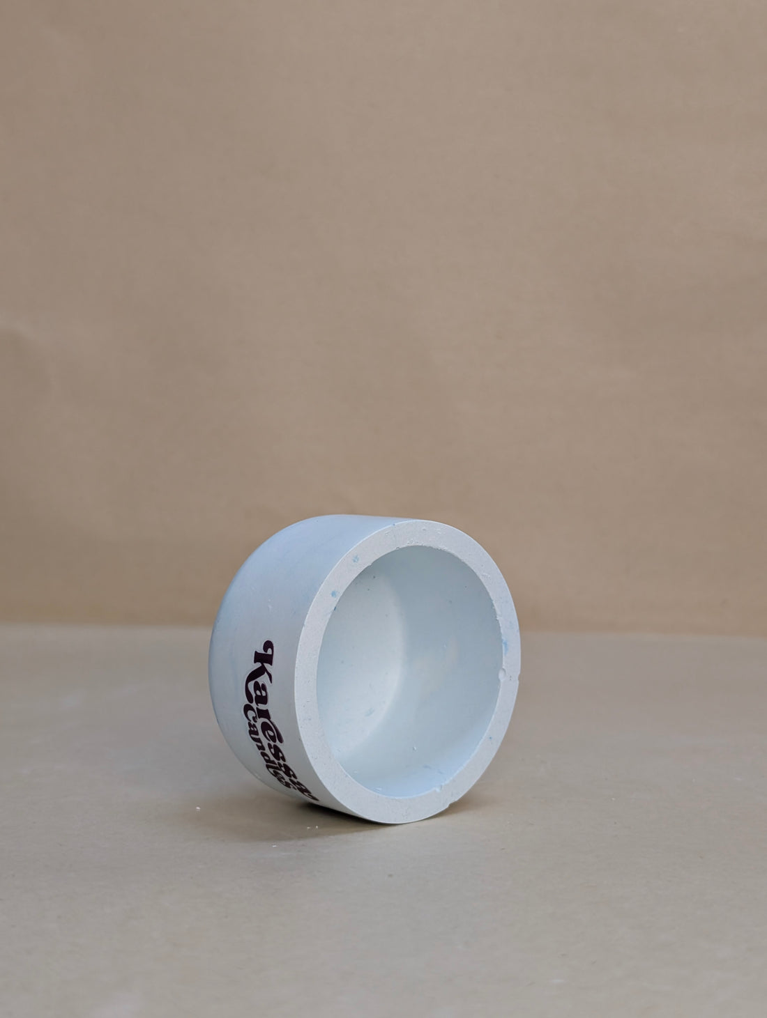 Round Concrete Tealight Candle Jar For Candle Making With Lid