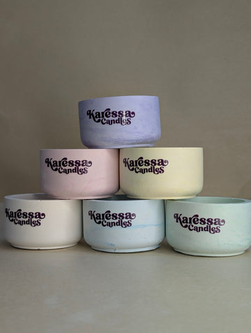 Round Concrete Tealight Candle Jar For Candle Making With Lid