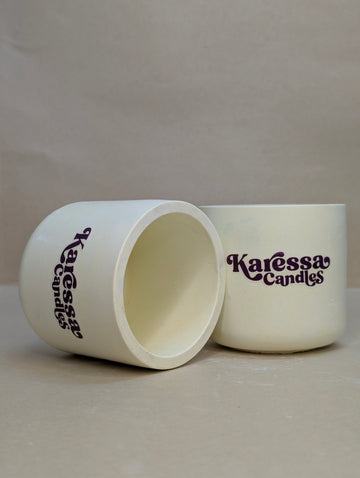 Yellow Glass Shaped Concrete Jar For Candle Making