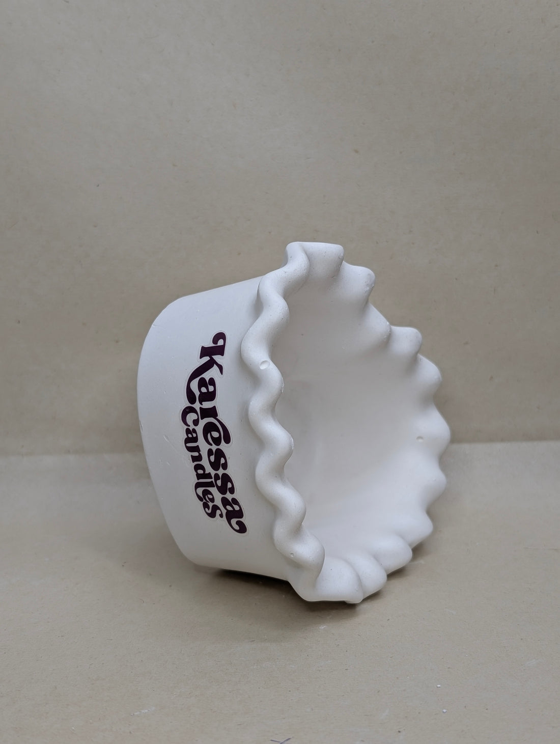 White Heart shaped Concrete Candle Jar for Candle Making