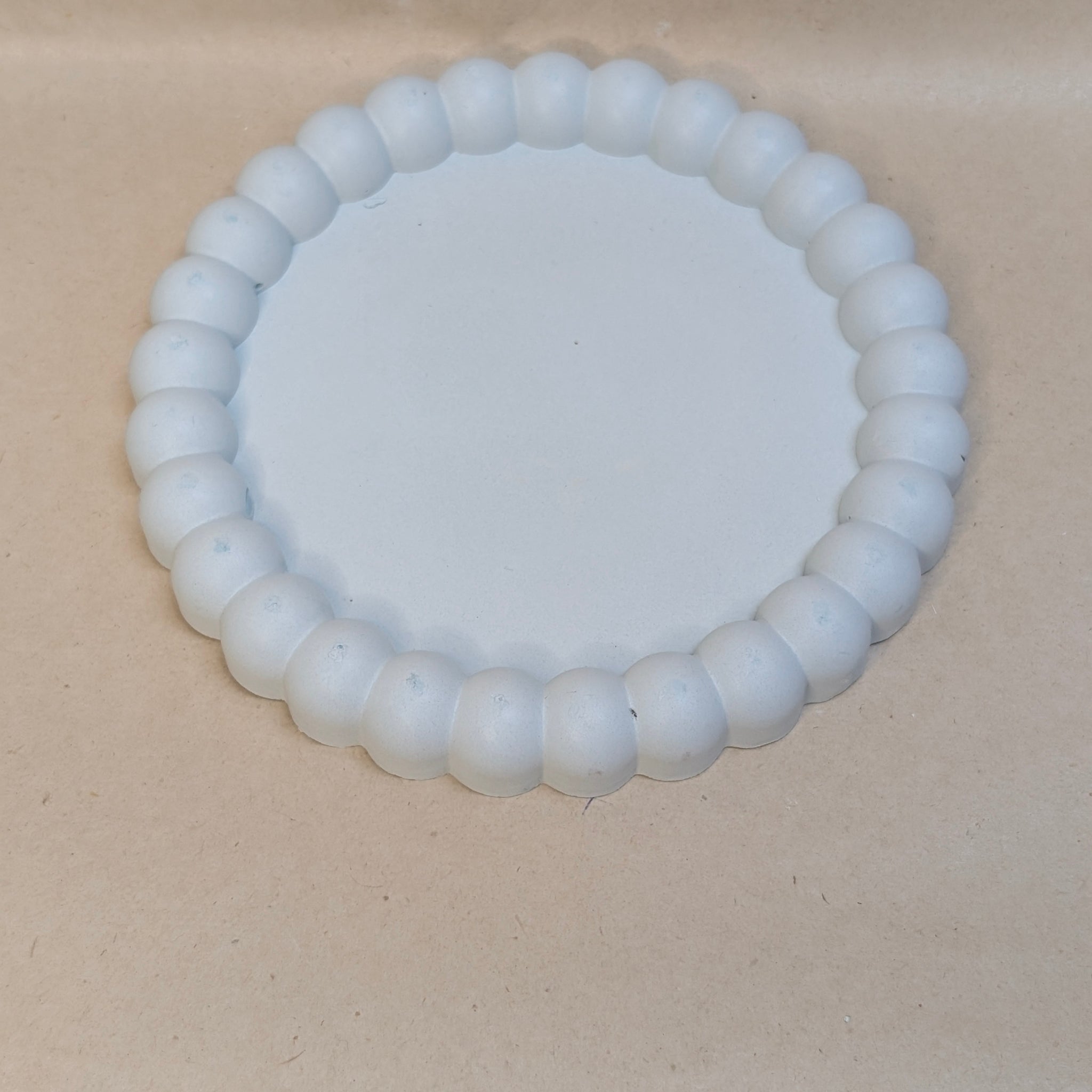 Blue Concrete Bubble Circle Tray For Jewellery