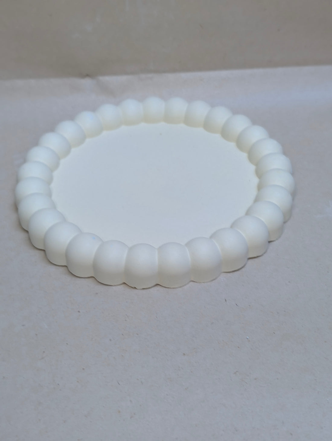 Yellow Concrete Bubble Circle Tray For Jewellery