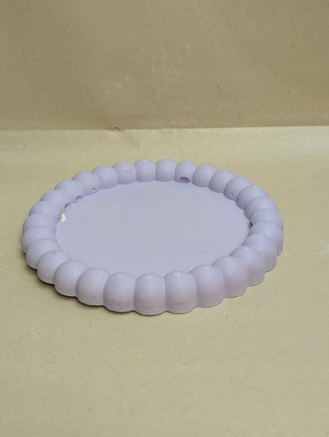 Purple Concrete Bubble Circle Tray For Jewellery