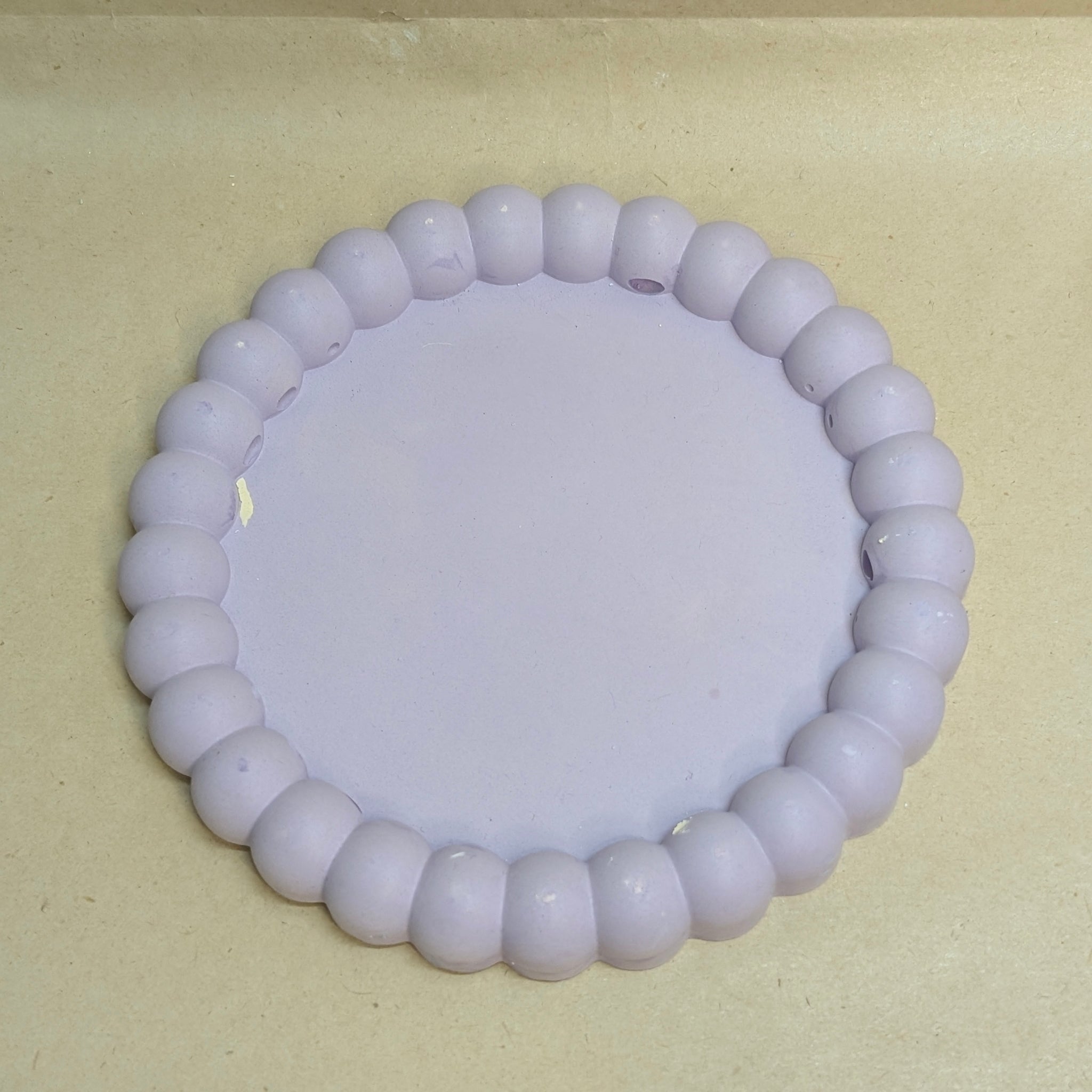 Purple Concrete Bubble Circle Tray For Jewellery
