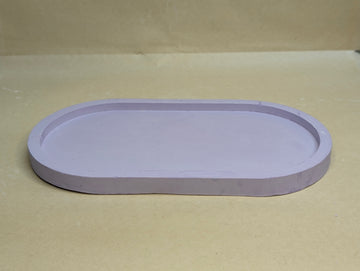 Purple Long Oval Concrete Tray For Jewellery