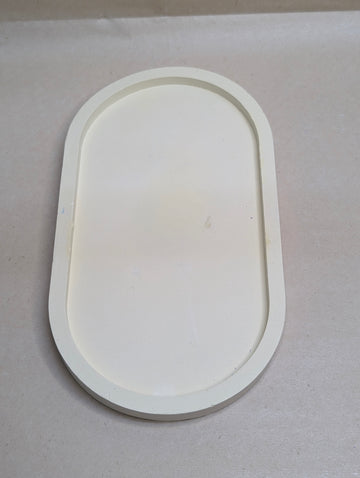 Yellow Long Oval Concrete Tray For Jewellery
