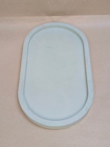 Blue Long Oval Concrete Tray For Jewellery