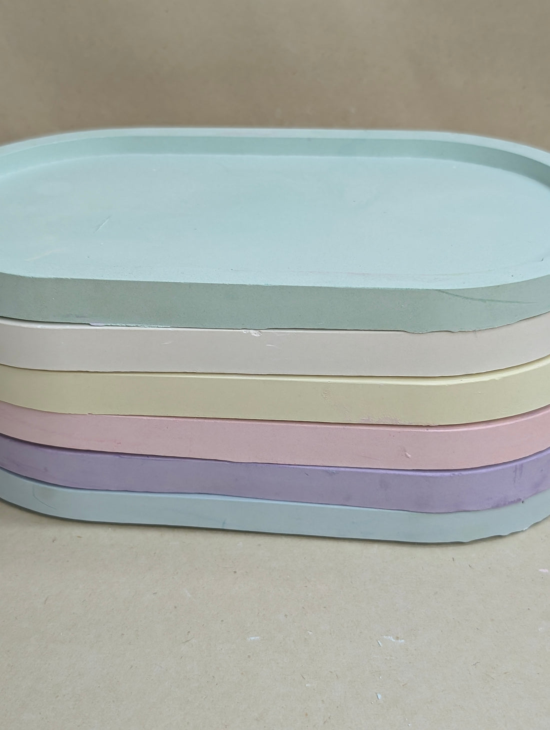Long Oval Concrete Tray For Jewellery