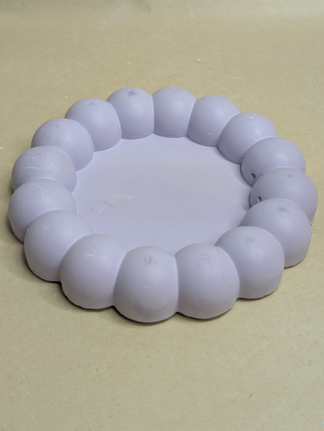 Purple Small Concrete Tinket Tray For Jewellery