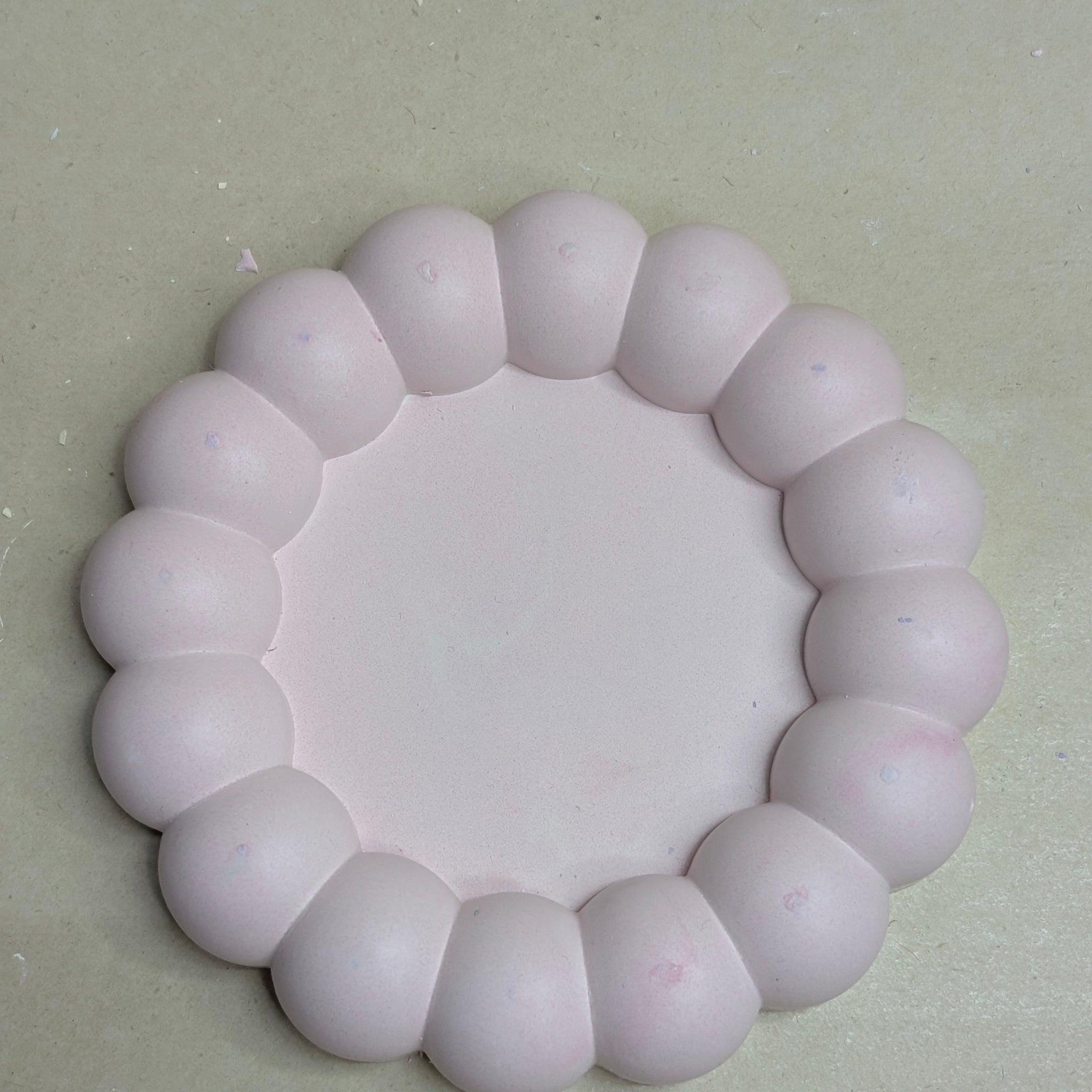 Pink Small Concrete Tinket Tray For Jewellery