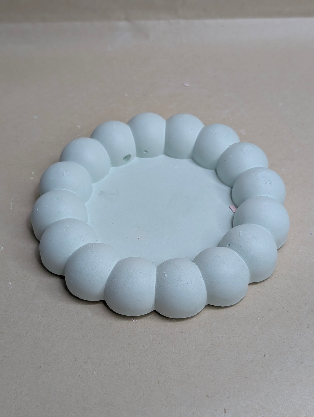 Green Small Concrete Tinket Tray For Jewellery