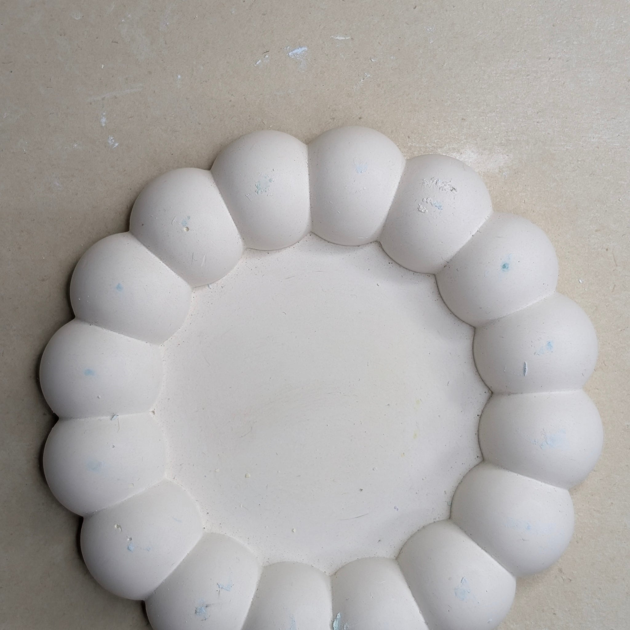 White Small Concrete Tinket Tray For Jewellery