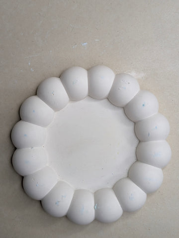 White Small Concrete Tinket Tray For Jewellery