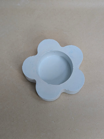 Blue Flower Shaped Tealight Jar Candle Holder