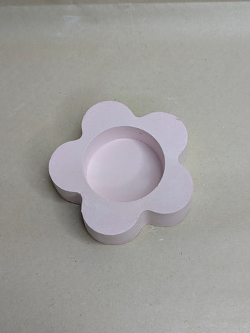 Pink Flower Shaped Tealight Jar Candle Holder