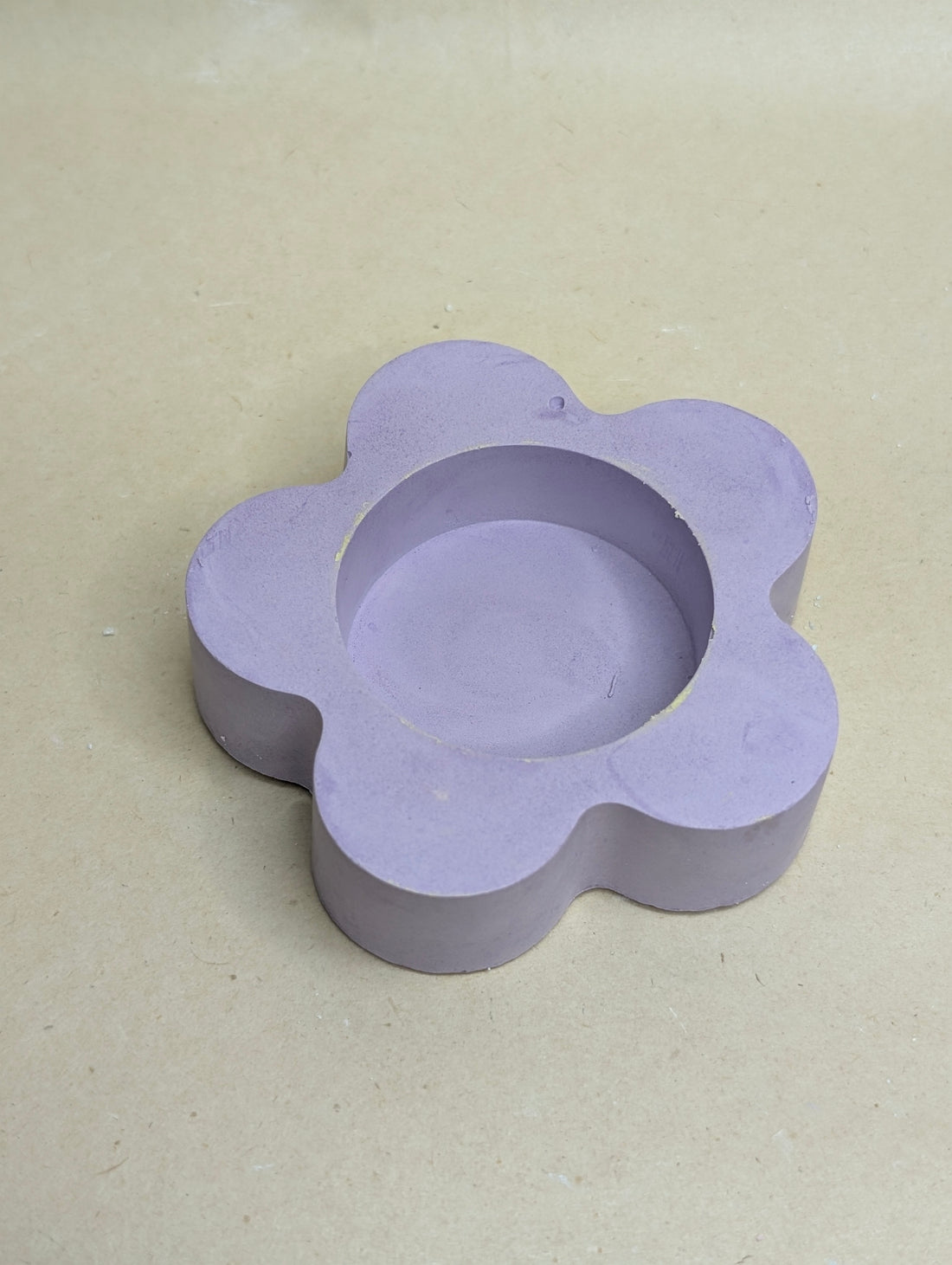 Purple Flower Shaped Tealight Jar Candle Holder