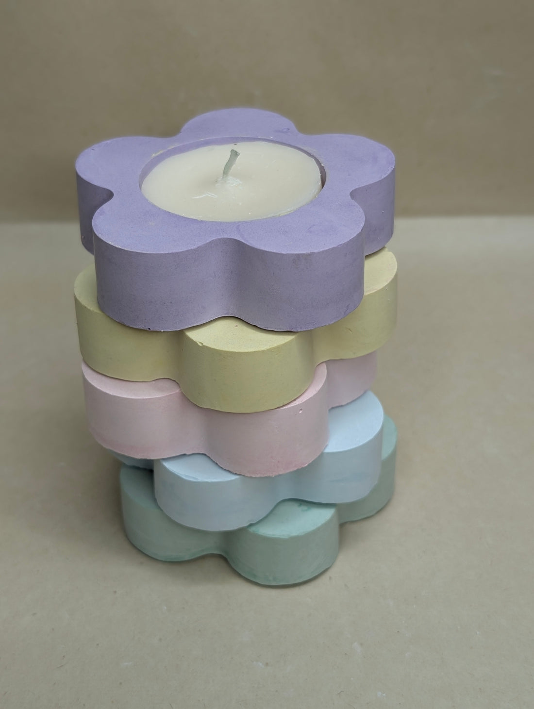 Flower Shaped Tealight Jar Candle Holder