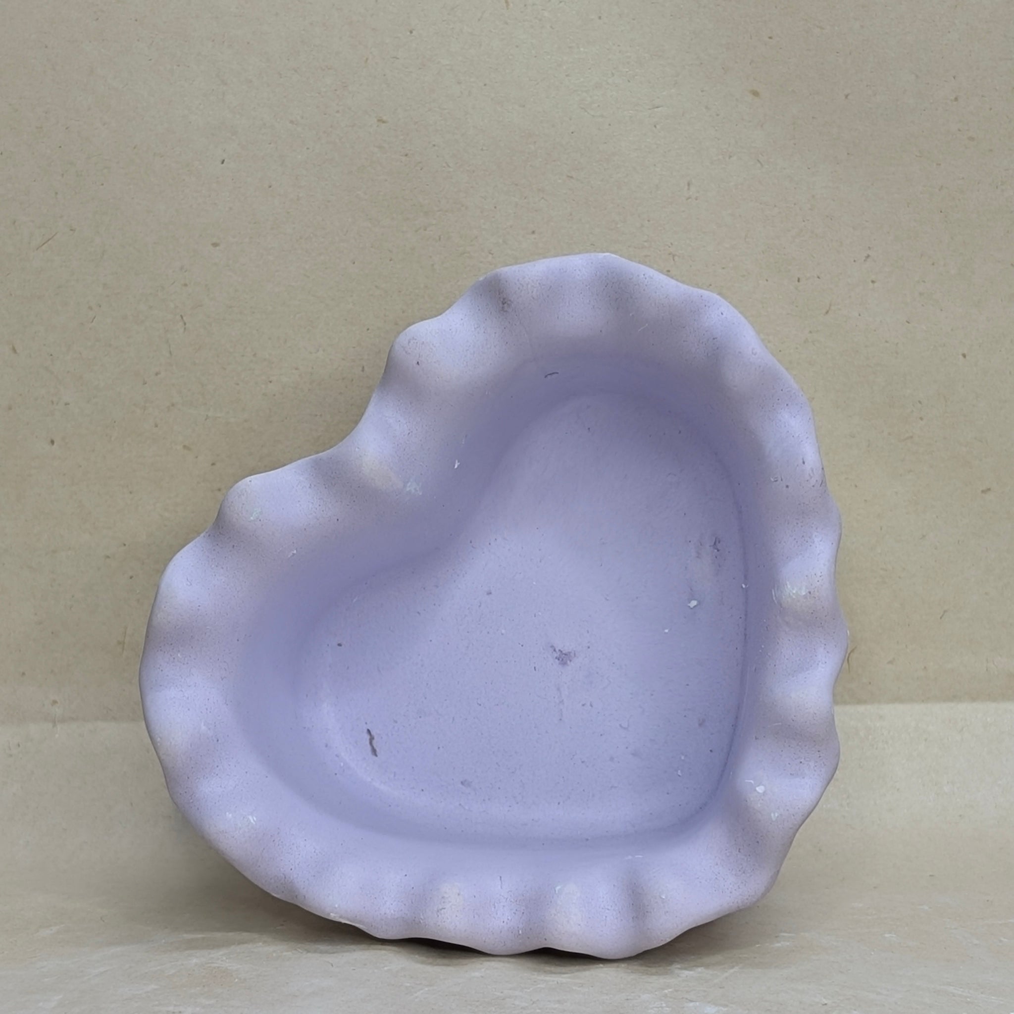 Purple Heart shaped Concrete Candle Jar for Candle Making