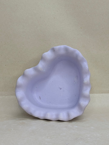 Purple Heart shaped Concrete Candle Jar for Candle Making