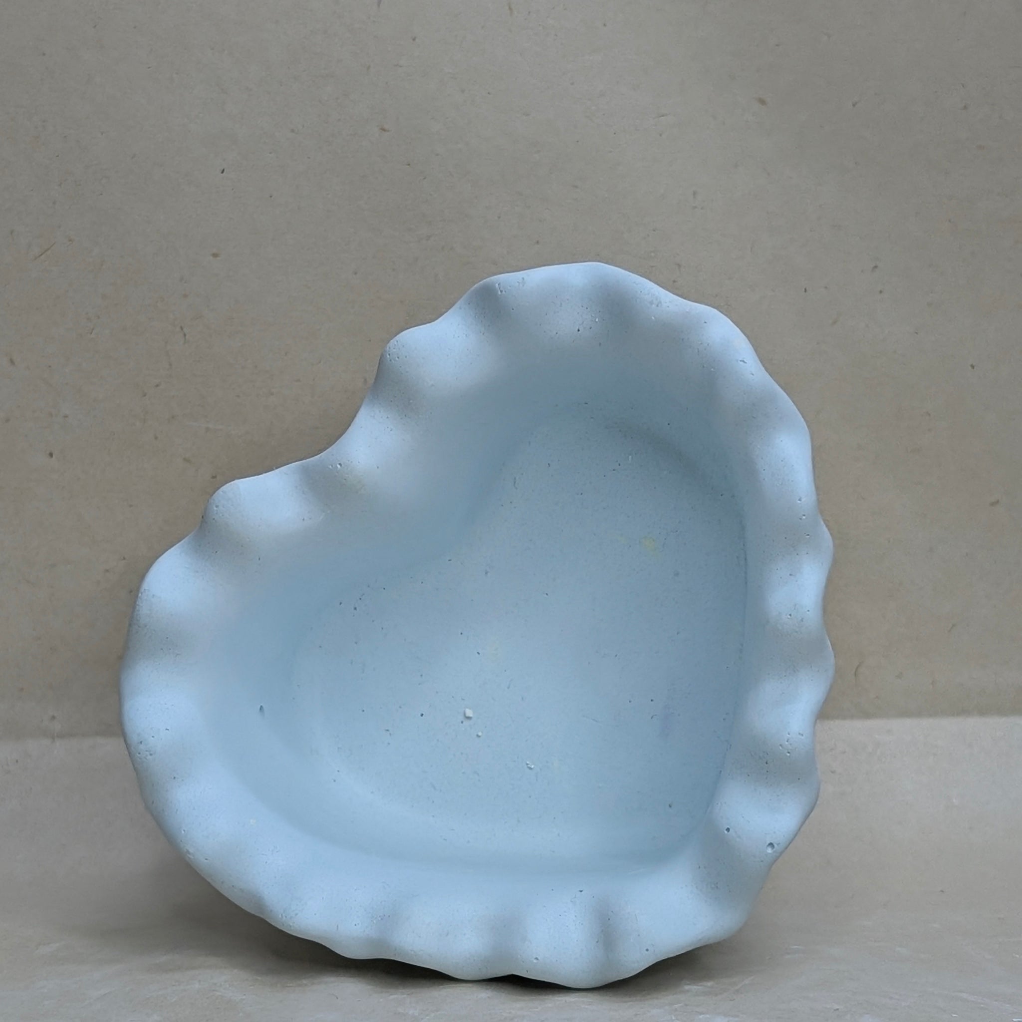 Blue Heart shaped Concrete Candle Jar for Candle Making
