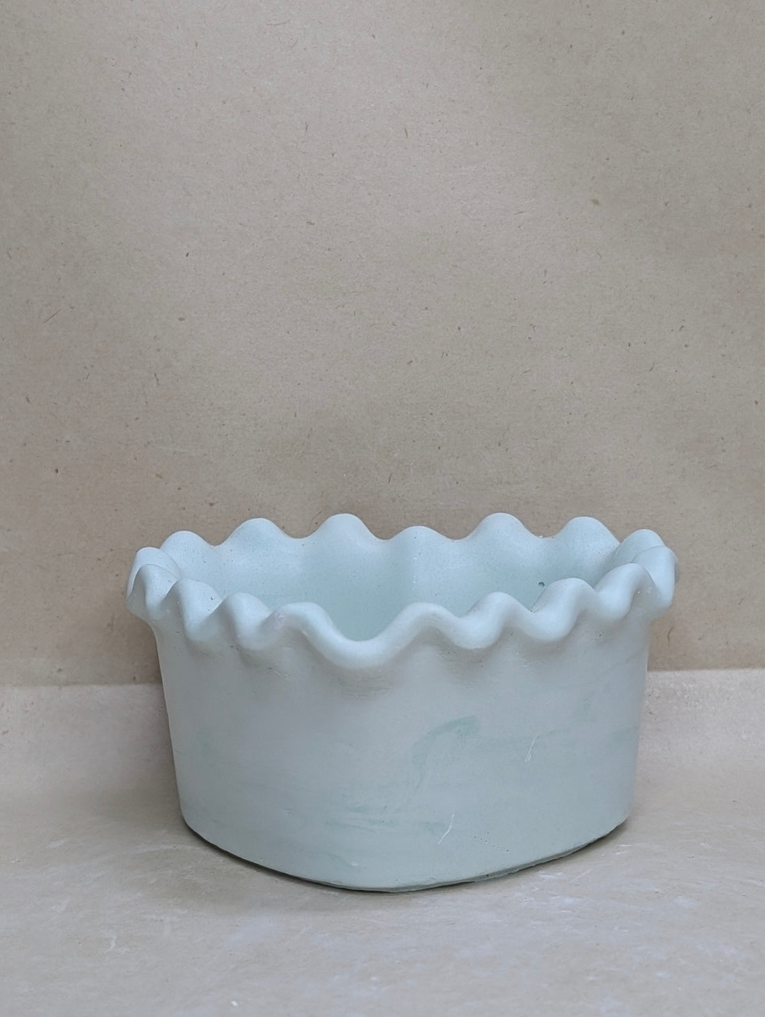 Green Heart shaped Concrete Candle Jar for Candle Making