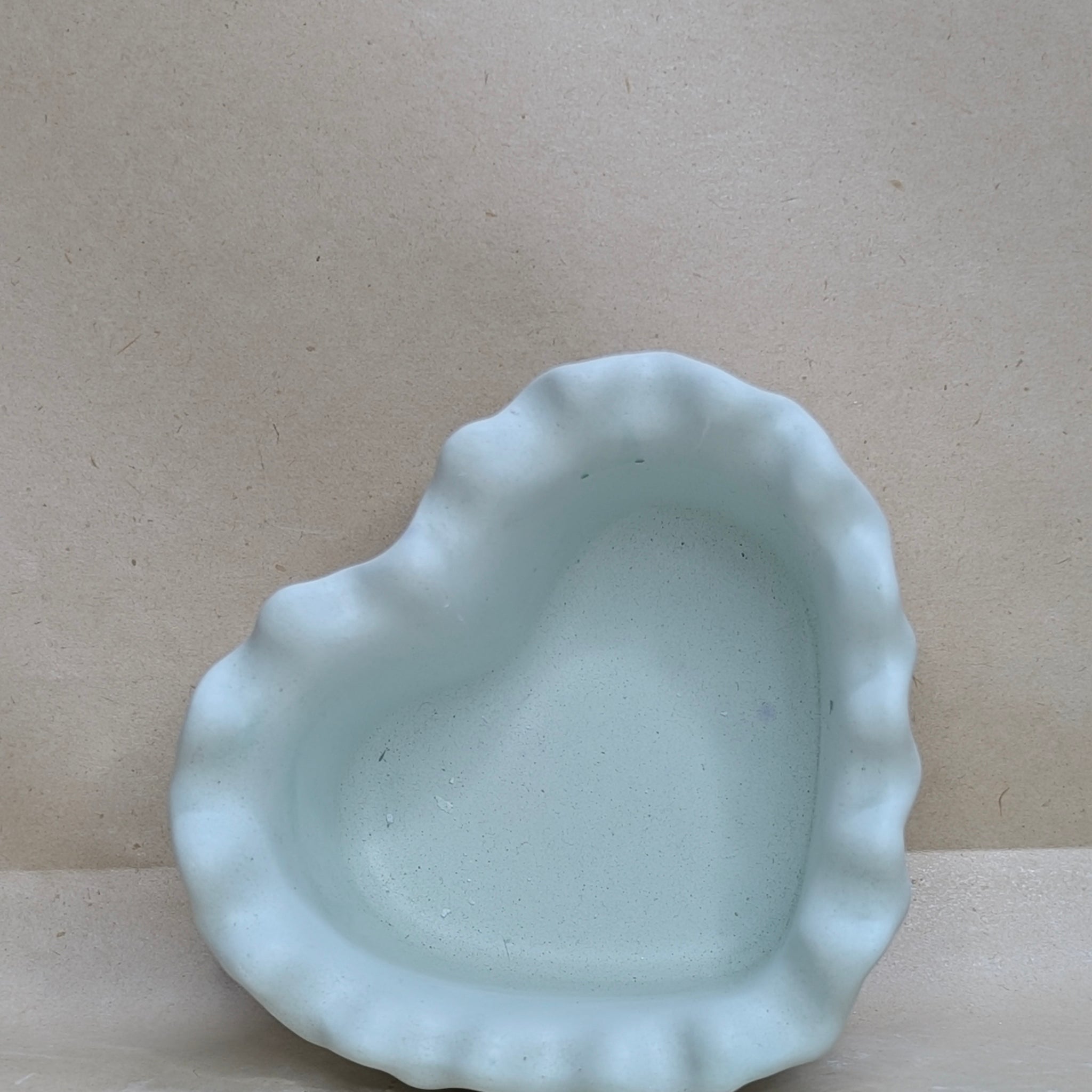 Green Heart shaped Concrete Candle Jar for Candle Making