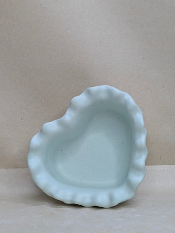 Green Heart shaped Concrete Candle Jar for Candle Making