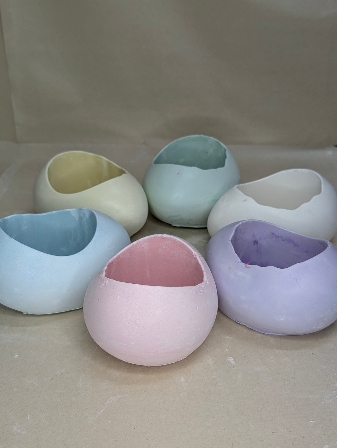 Concrete Egg Shoe Jar For Candle Making