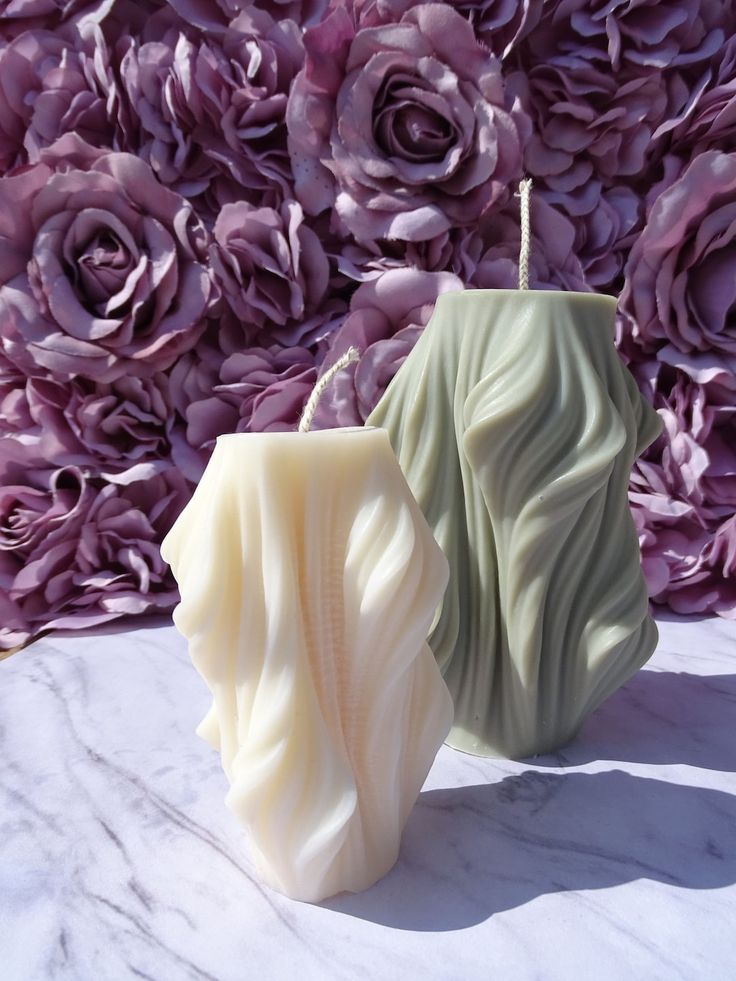 swirly pillar candle home decor candles natural soy wax chocolate scented candle