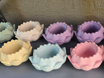 Lotus Candle Jar Lotus Concrete Candle Jar for Candle Making