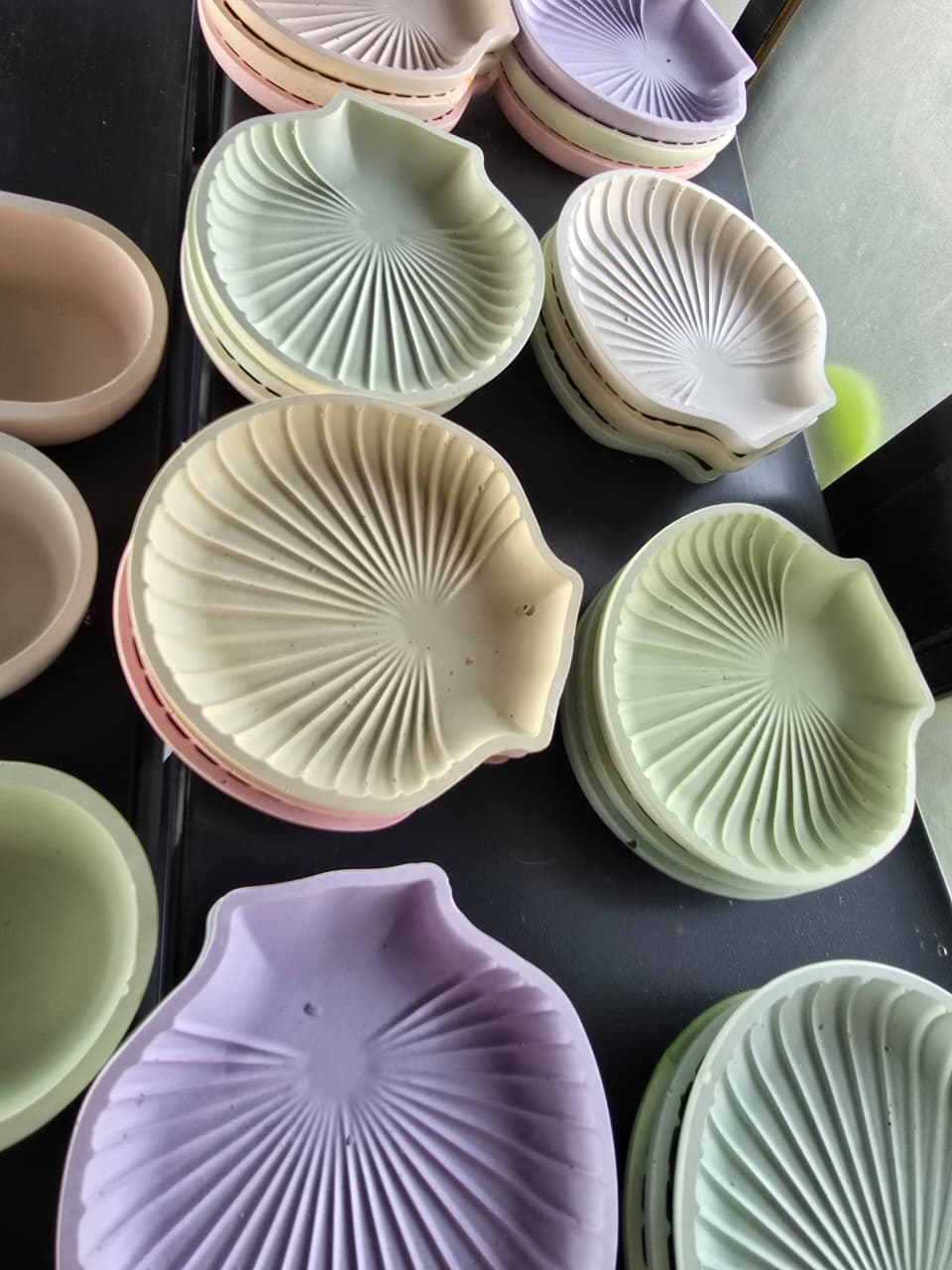 Concrete Shell Trey Shell Trinket Tray Shell candle holder