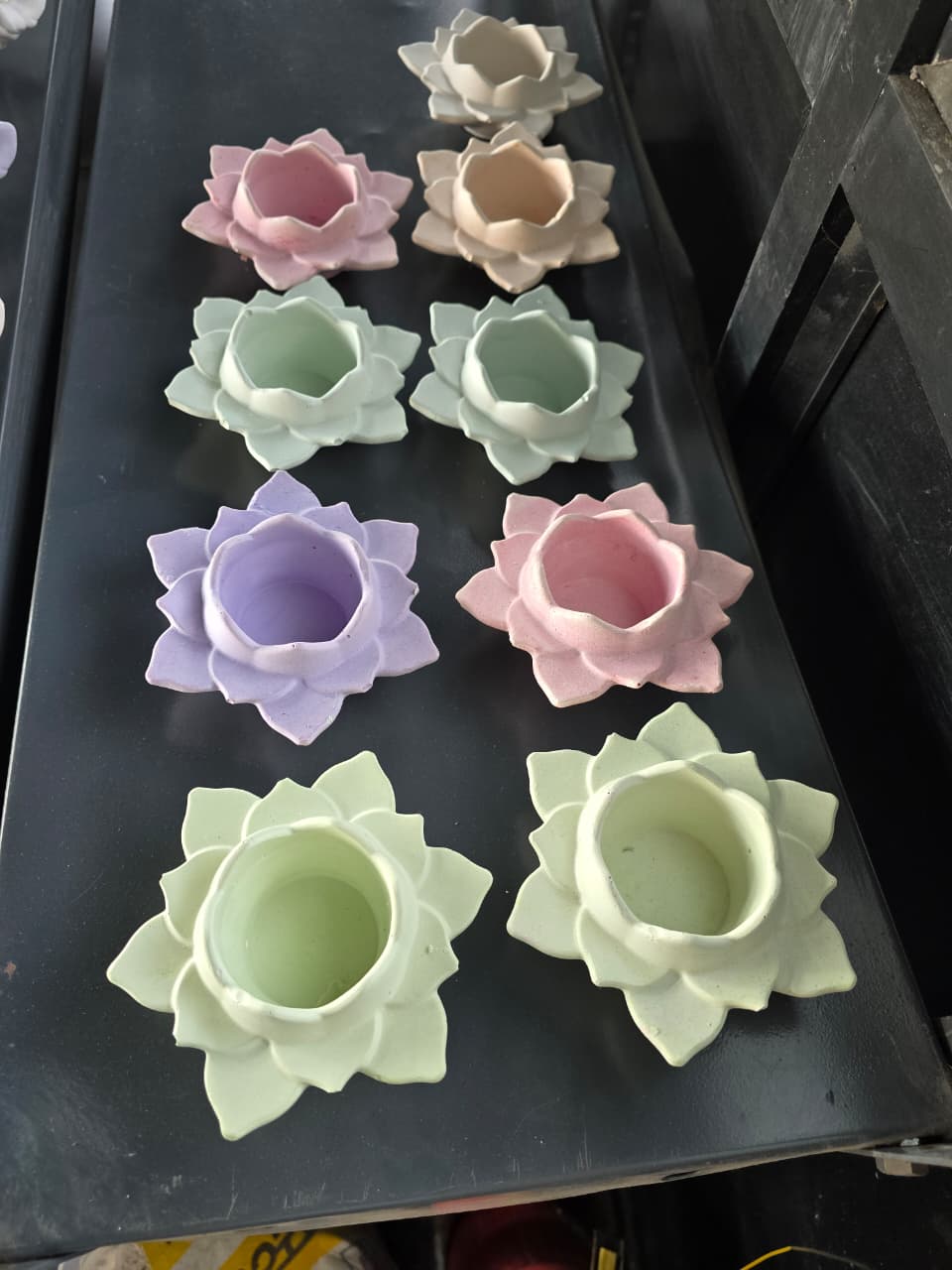 Lotus Candle Jar Lotus Concrete Candle Jar for Candle Making