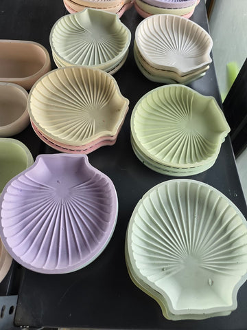 Concrete Shell Trey Shell Trinket Tray Shell candle holder