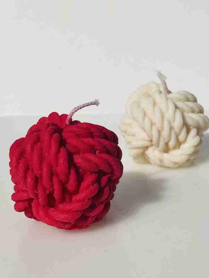 knot scented candle woolen candle pack of 2 rope candle 100 soy wax