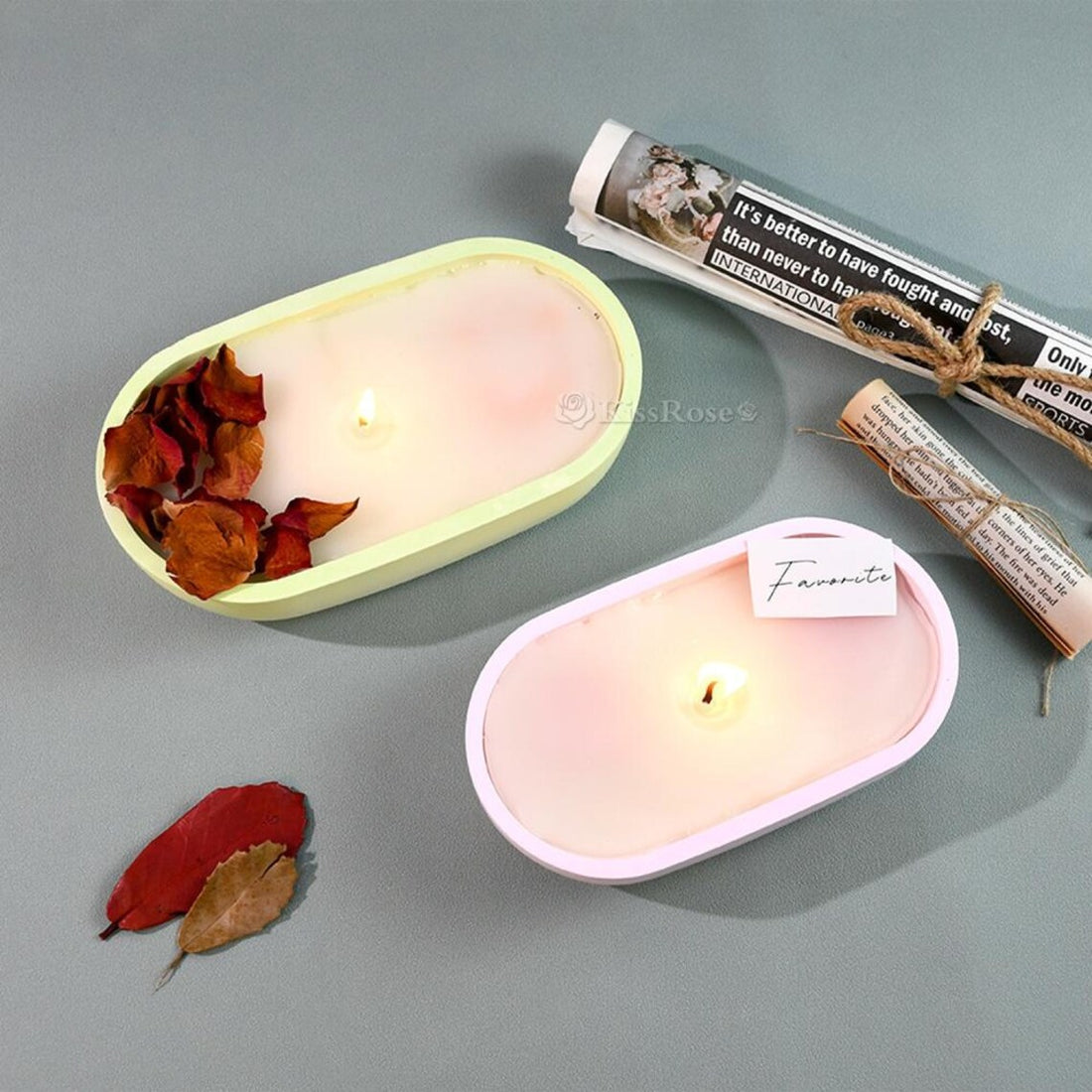 Concrete Oval Boat for Candle Making