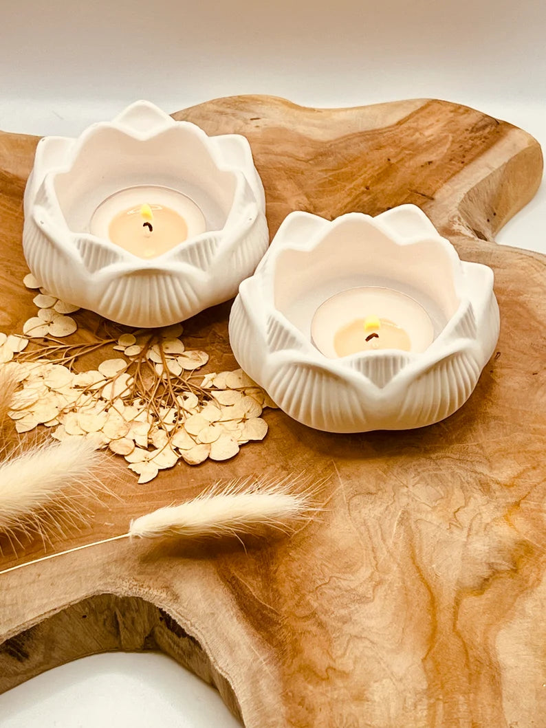 LOTUS Candle Jar, Lotus Concrete Candle Jar, Empty Lotus Jar For Candle Making