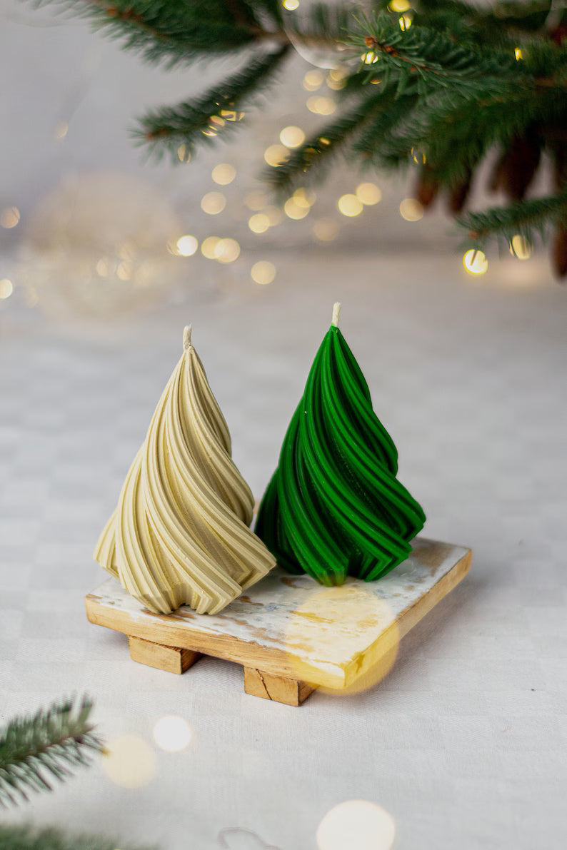 Twirl Christmas Tree Candles Christmas Candles Swirl Christmas Tree Candle