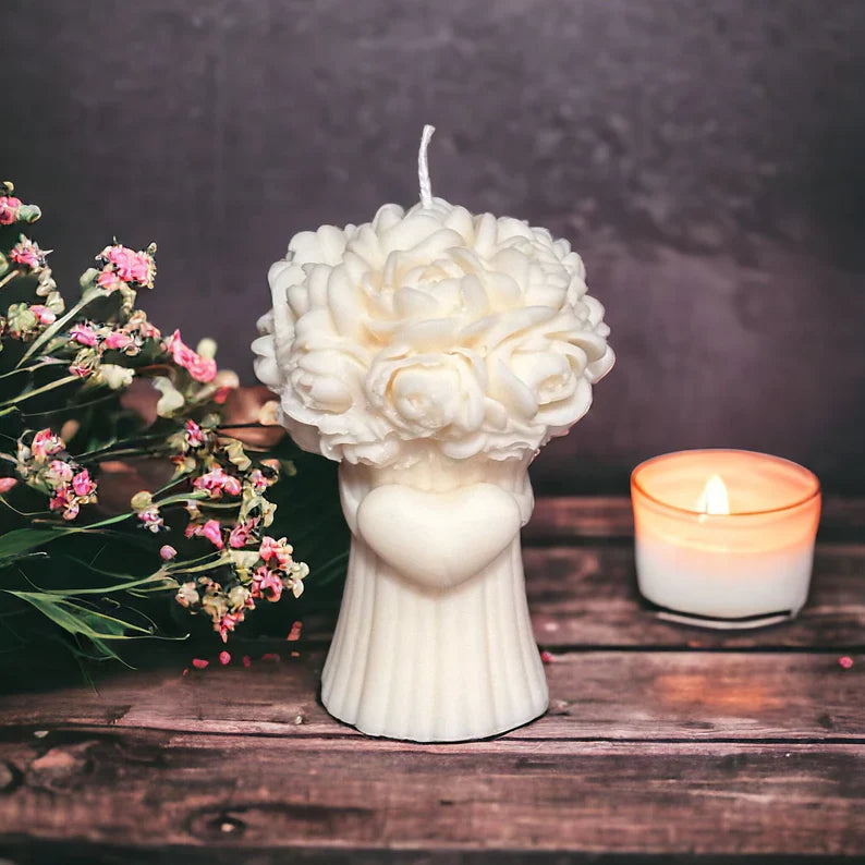 big bouquet candle rose bouquet candle valentines day gift berry scented