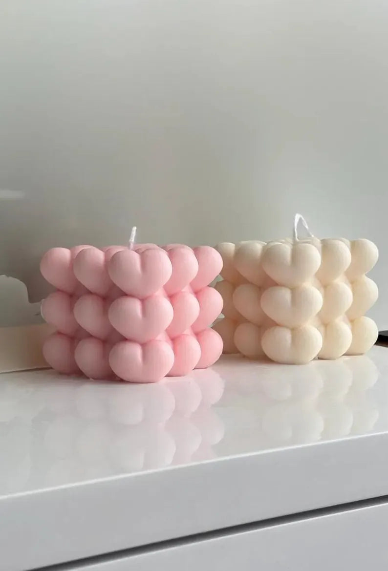 heart bubble candle herbal scented heart shaped valentines candle love candles